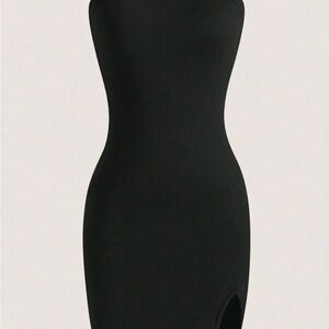 New Elegant Black Strapless Dress